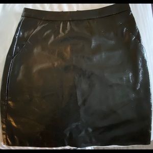 Fun Shiny Faux Patten Leather Mini Skirt.